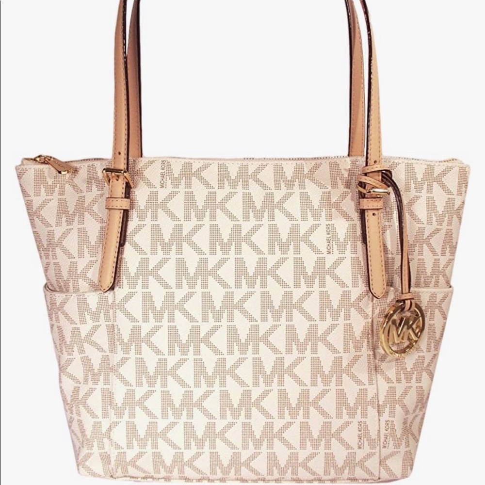 Michael Kors Beige Monogram Tote